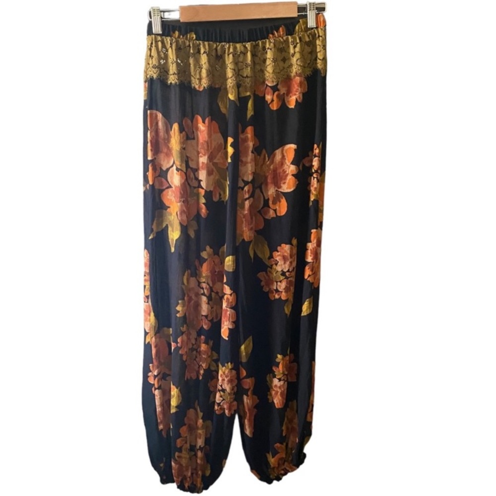 (A55) NEW Intimately Free People, Sz XS, Boho Monday Morning Floral Lounge Pants - Picture 6 of 12